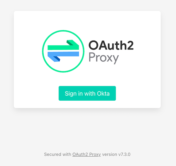 Screenshot of oauth2-proxy default sign-in page