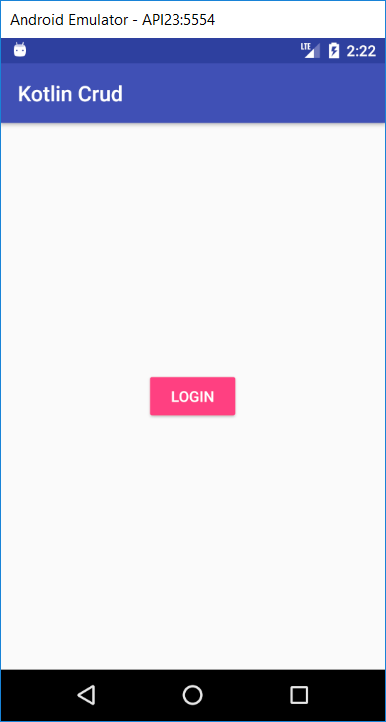 Login button added to application