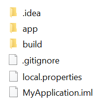 Bare project file tree without Gradle