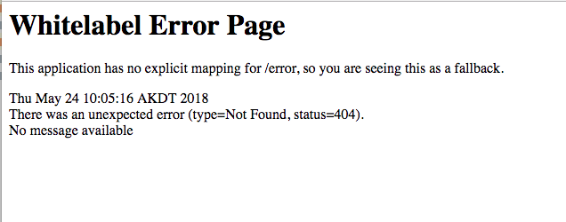Default Spring 404 error page