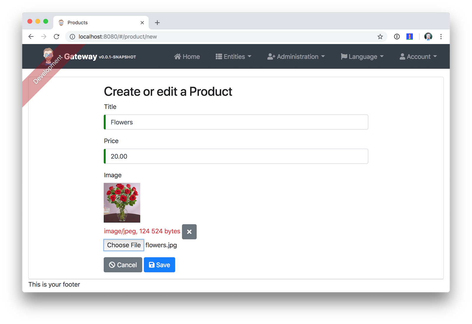 Add Product Page