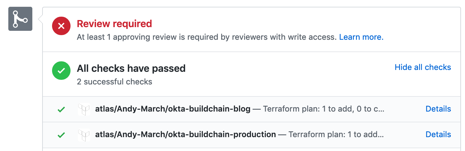 GitHub review required