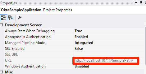 Visual Studio Project properties