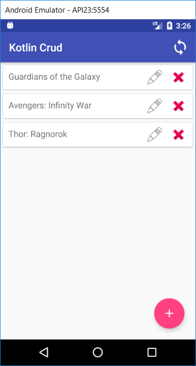 Completed Android app with movie list