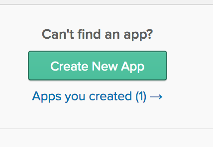 Create Application Button