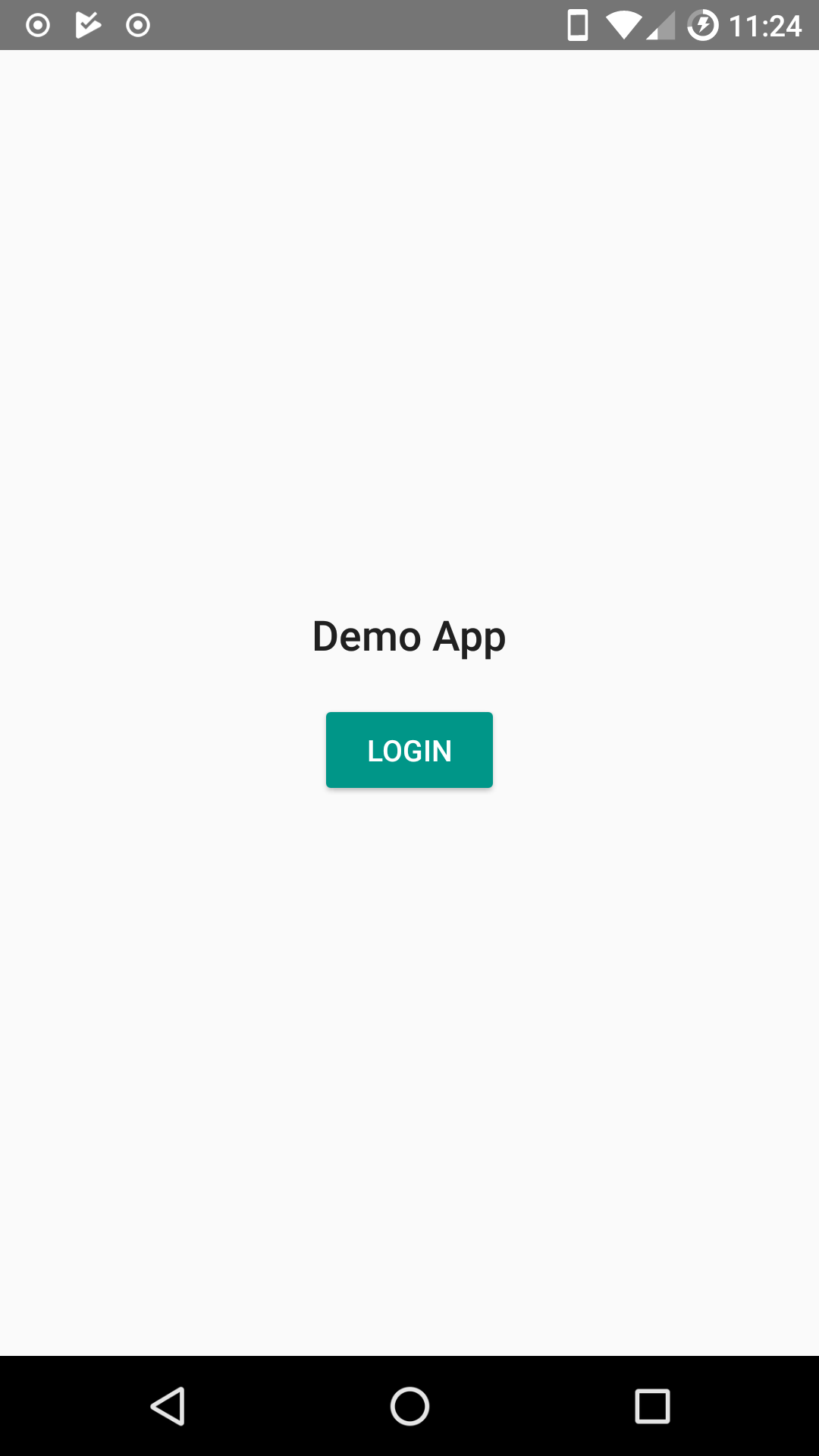 Main screen for Demo App