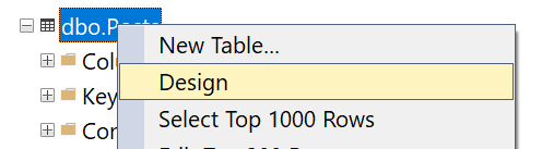 Posts table design