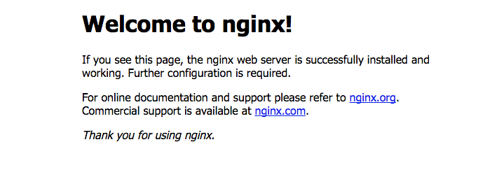 NGINX Service Running
