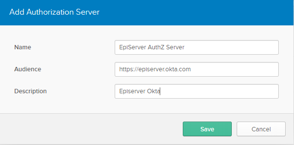 Okta add auth server