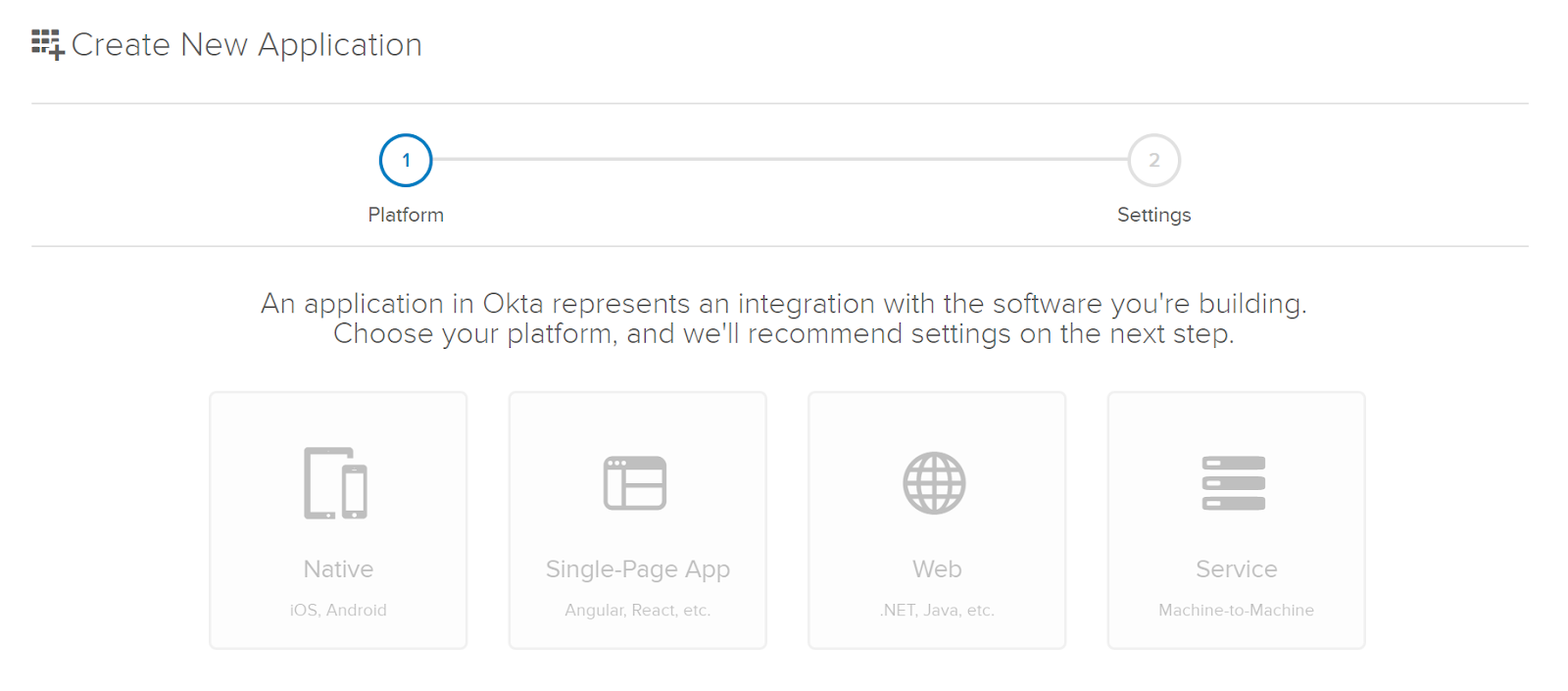 Select Web for Okta App