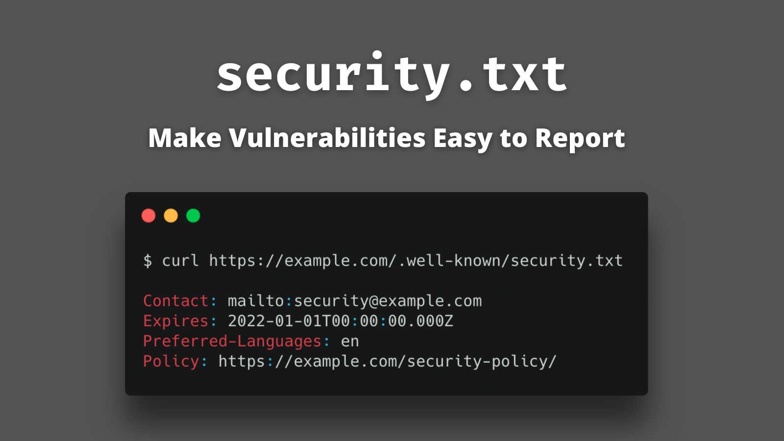 Security.txt: Make Vulnerabilities Easier to Report