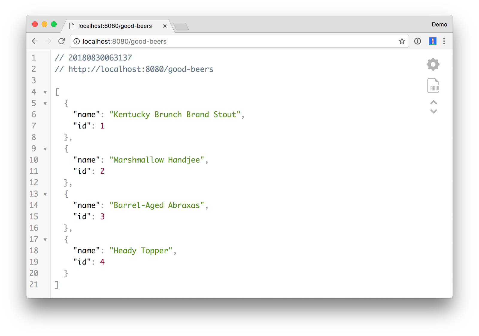 Good Beers JSON