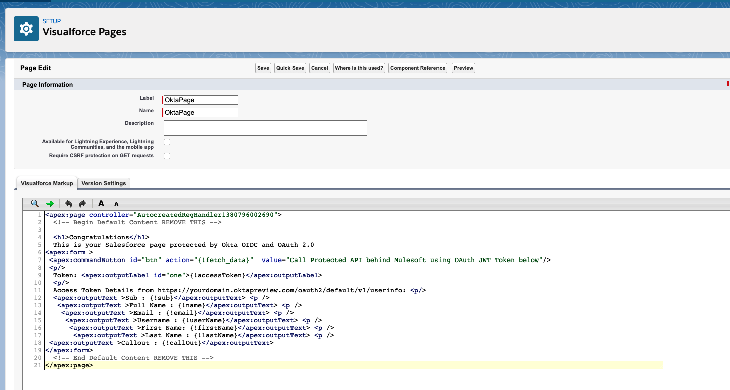 Salesforce new visualforce page