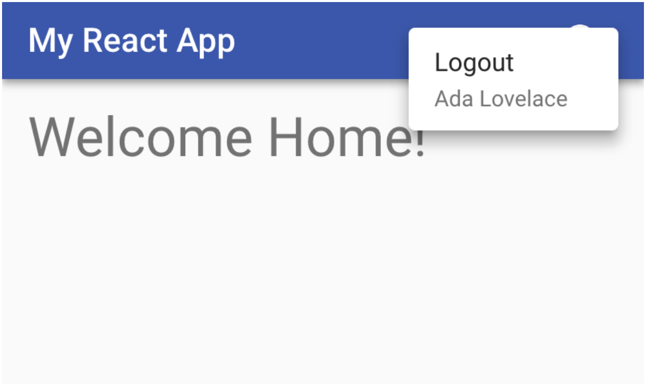 homepage without logout button