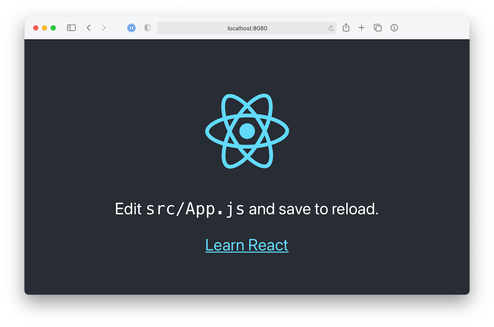 React app first run
