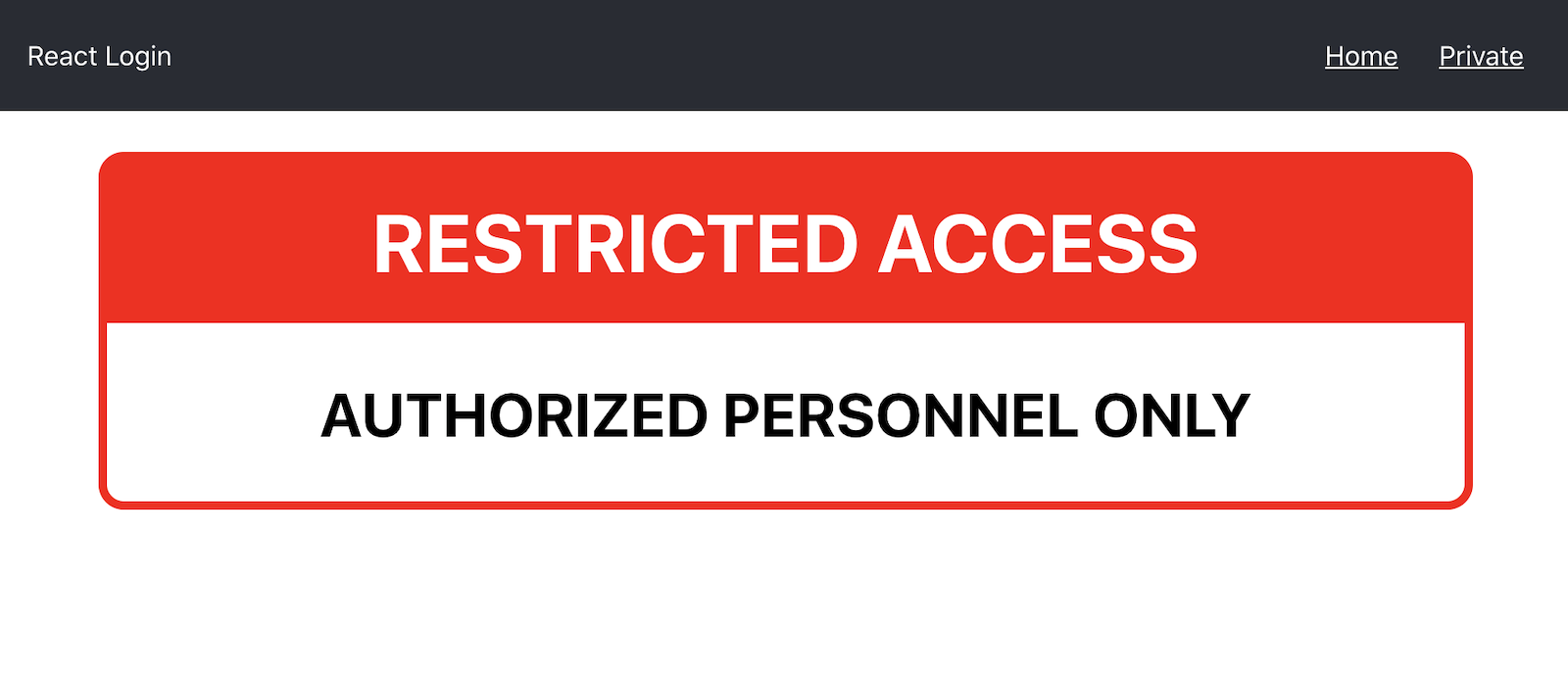 Restricted page that should only be accessible to registered users