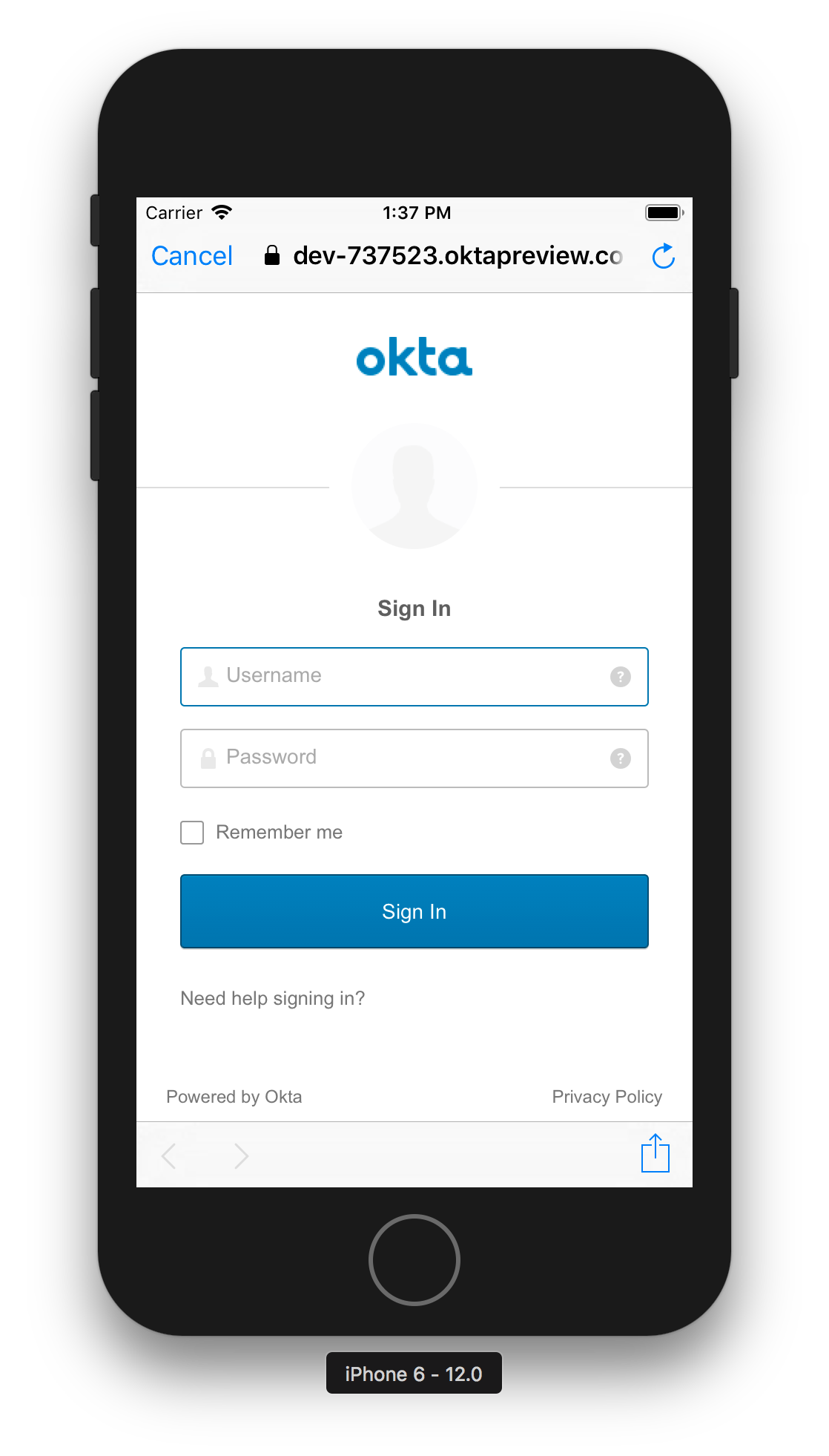 Okta Sign-In