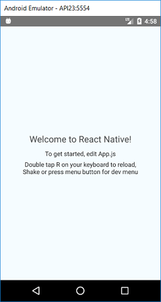 Welcome to React Native!