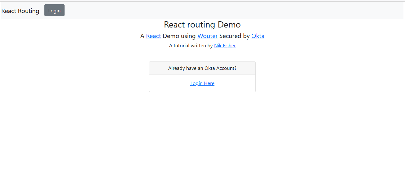 React routing demo