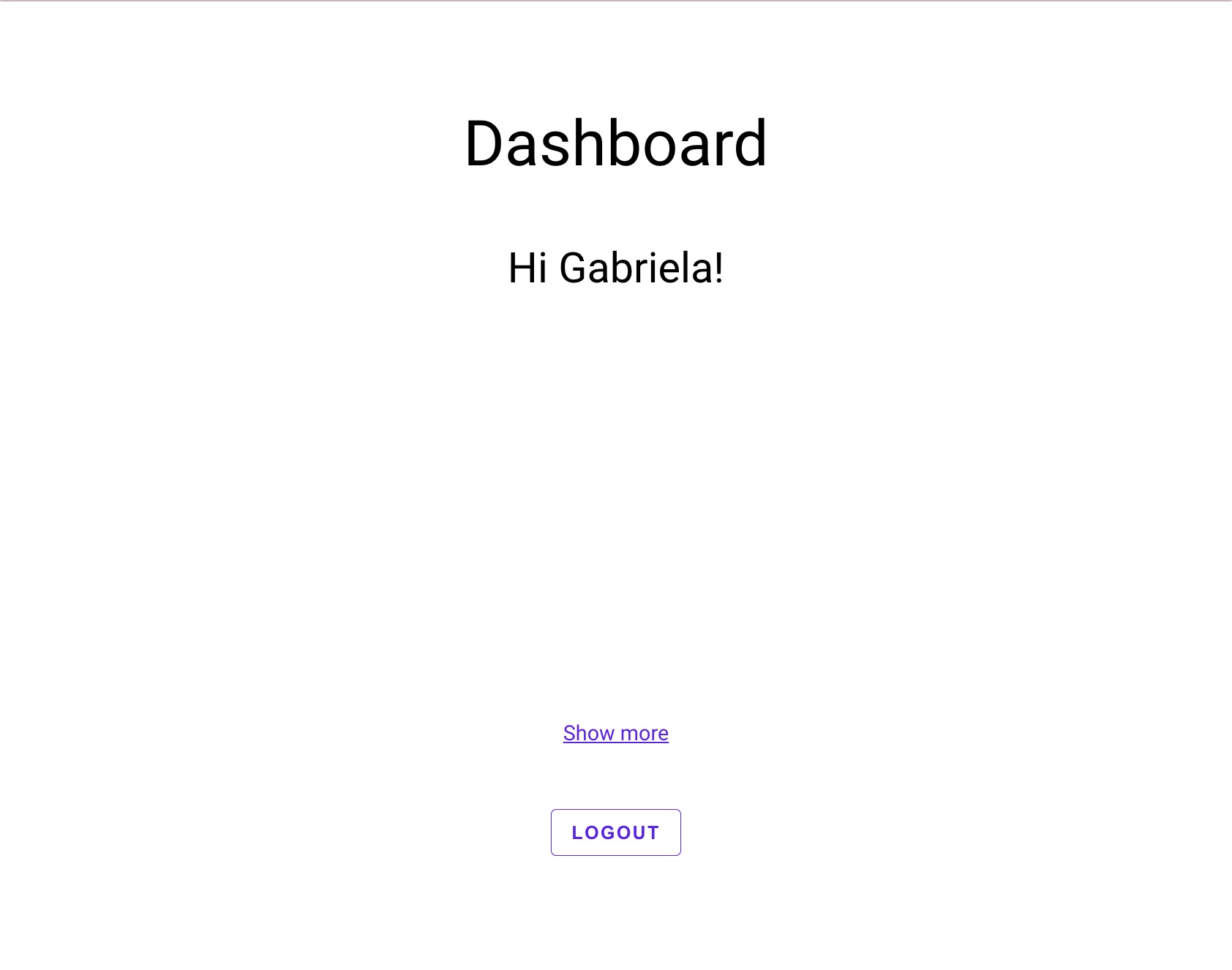 Screenshot of dashboard.