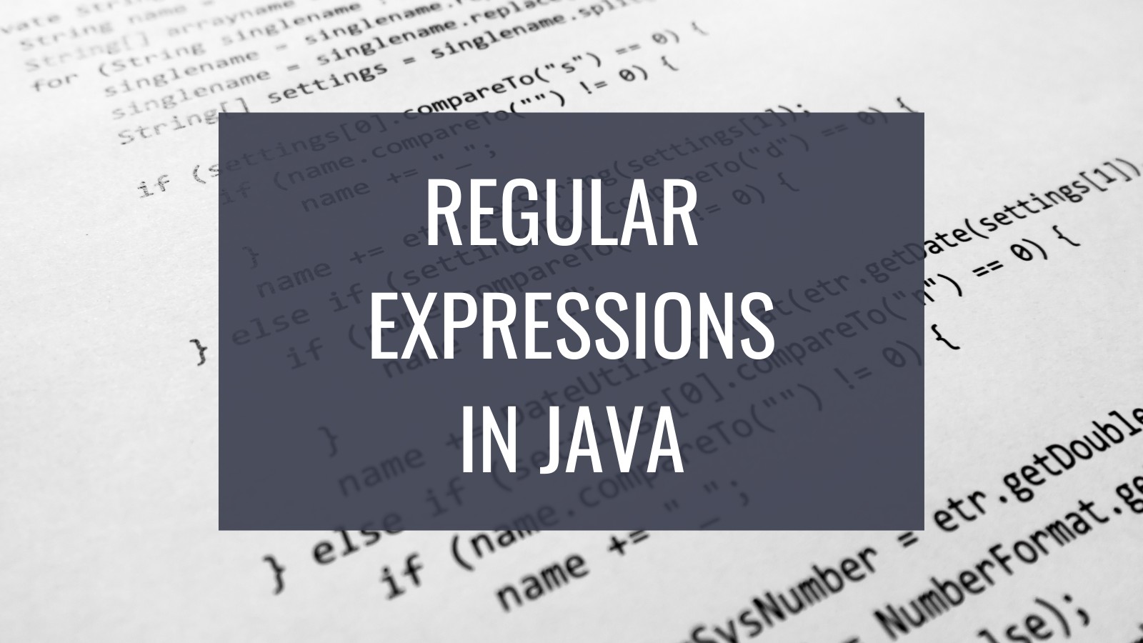 A Quick Guide to Regular Expressions in Java