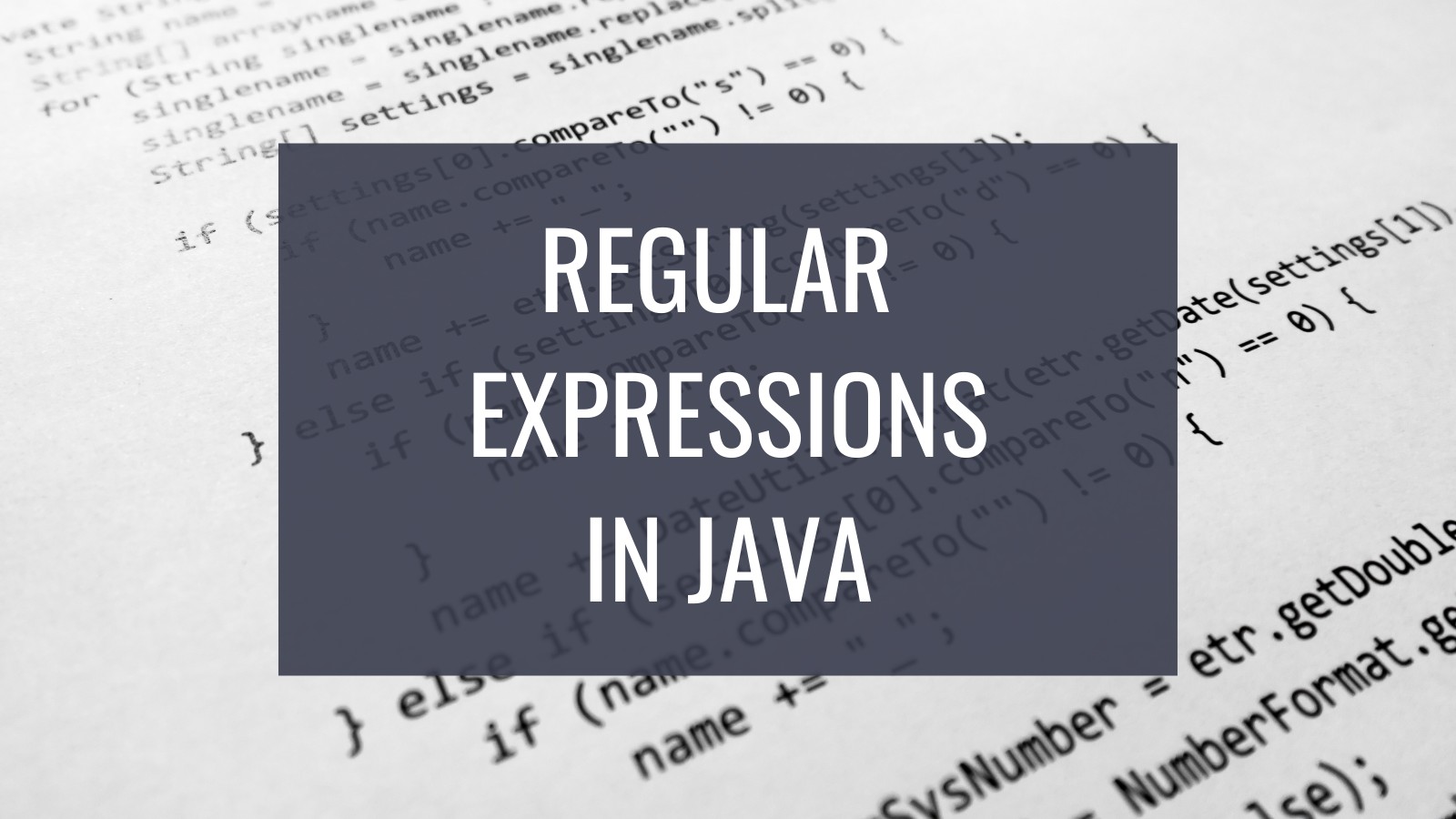 A Quick Guide To Regular Expressions In Java Okta Developer