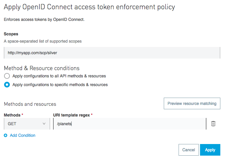 Mulesoft Apply Access Policy