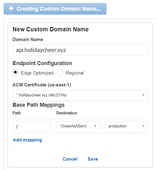 Add a custom domain name