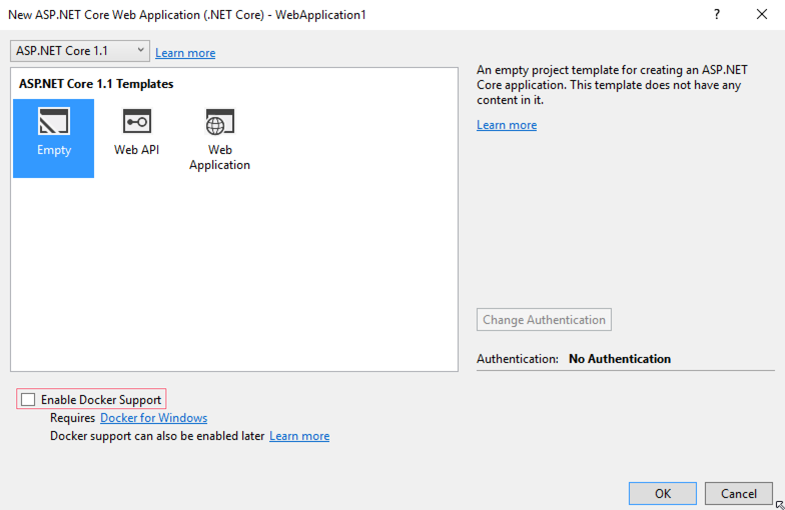 Visual Studio Docker Support