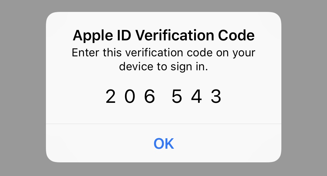 Get the two-factor auth code from an iOS device