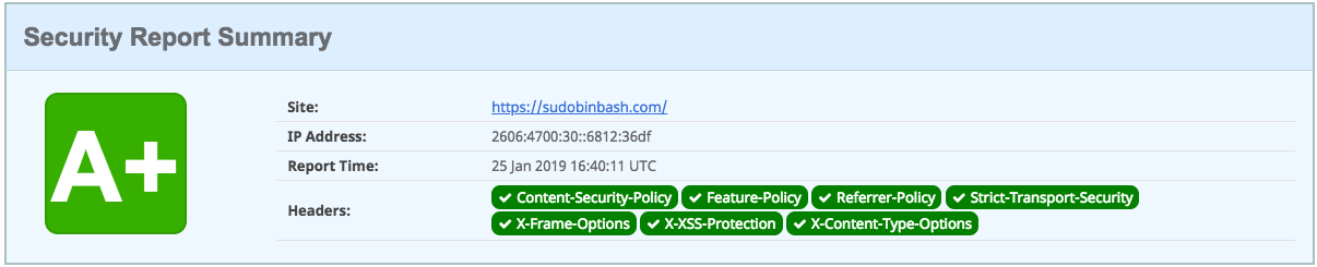 A Rating on Security Headers