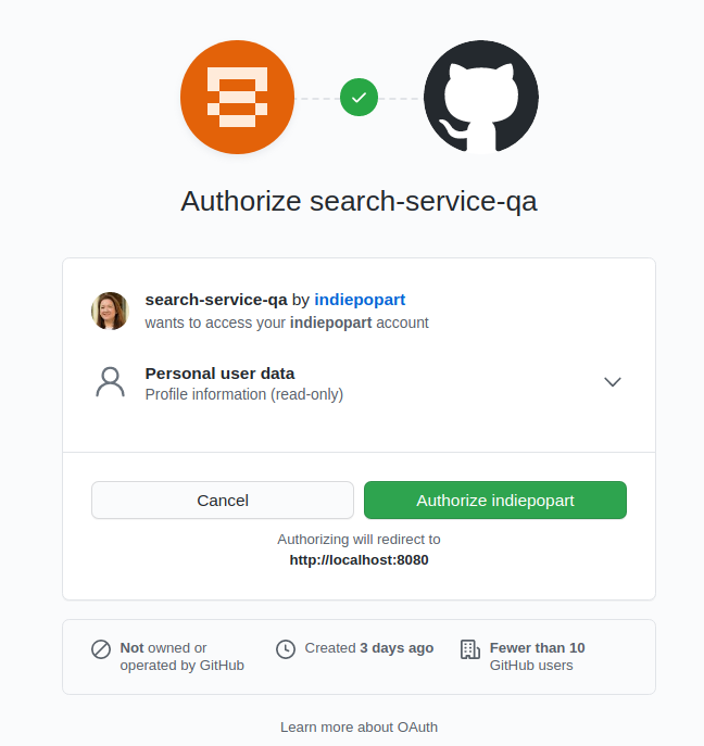 GitHub Authorization Page