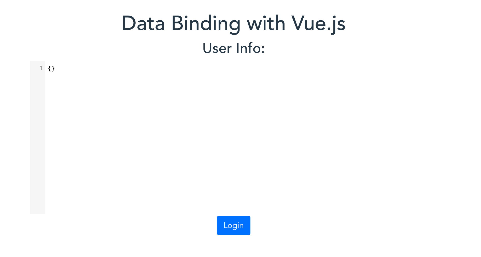 intial data binding