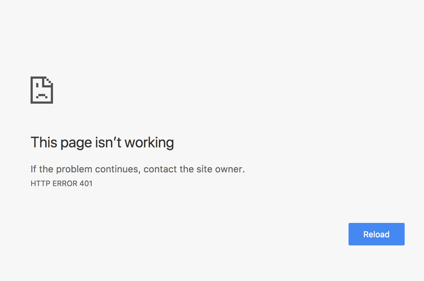API failing in Browser