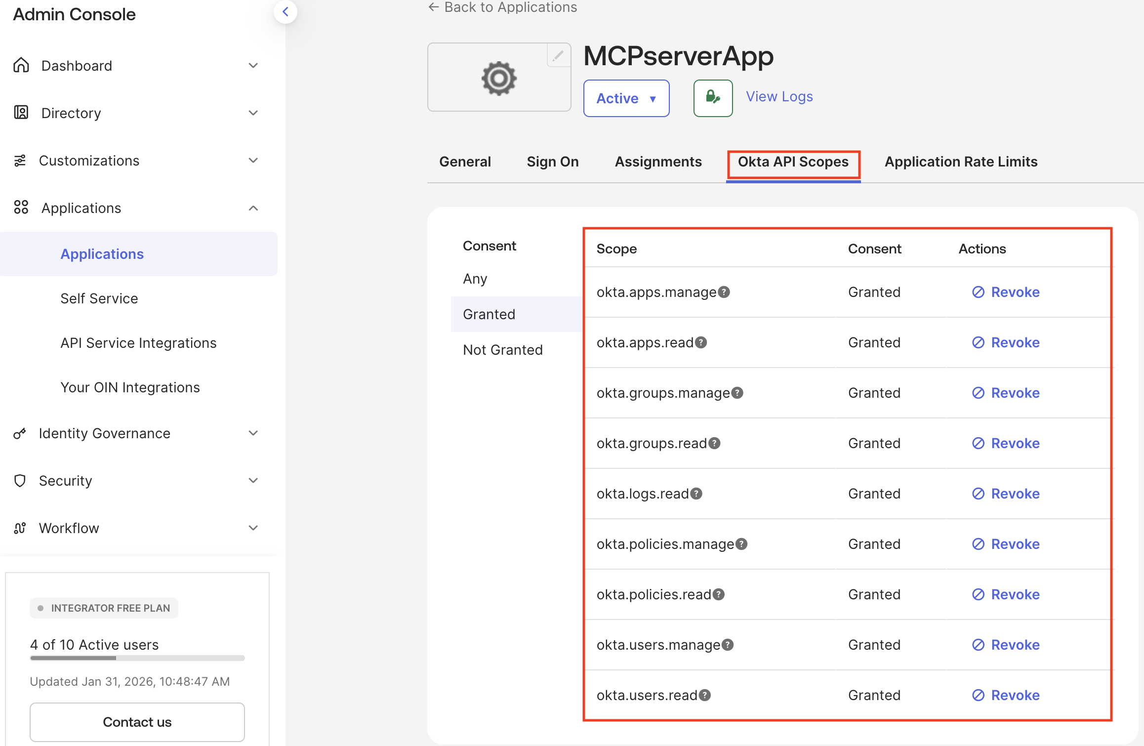 Okta MCP server data flow diagram