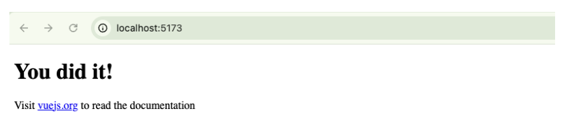 Image of dev server running
