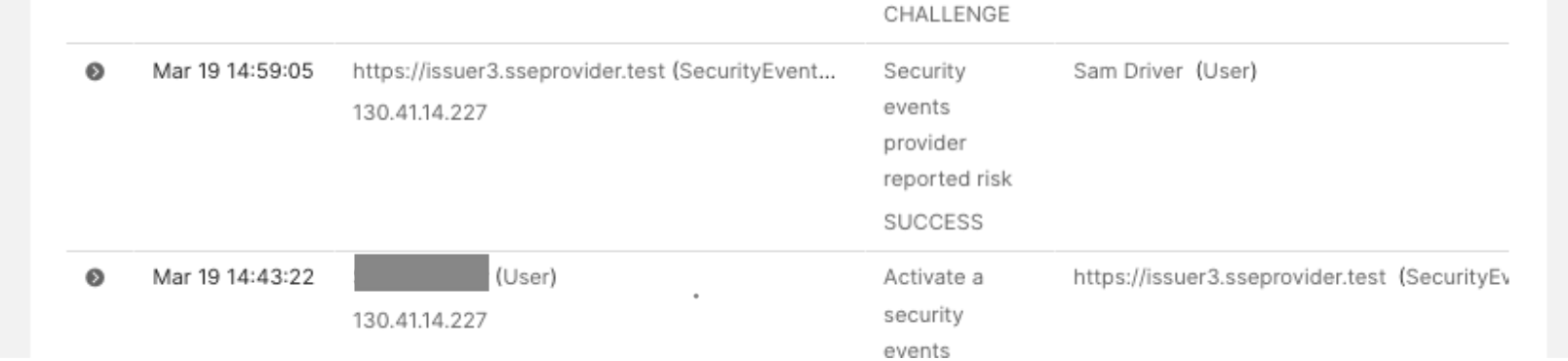 An image that displays the System Log details from the Admin Console for a partner reported risk